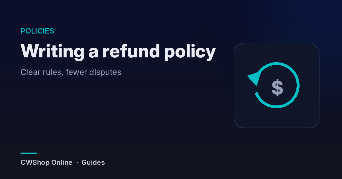 How to write a refund policy for a small business