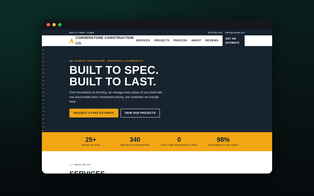 CWBuild — Construction Website