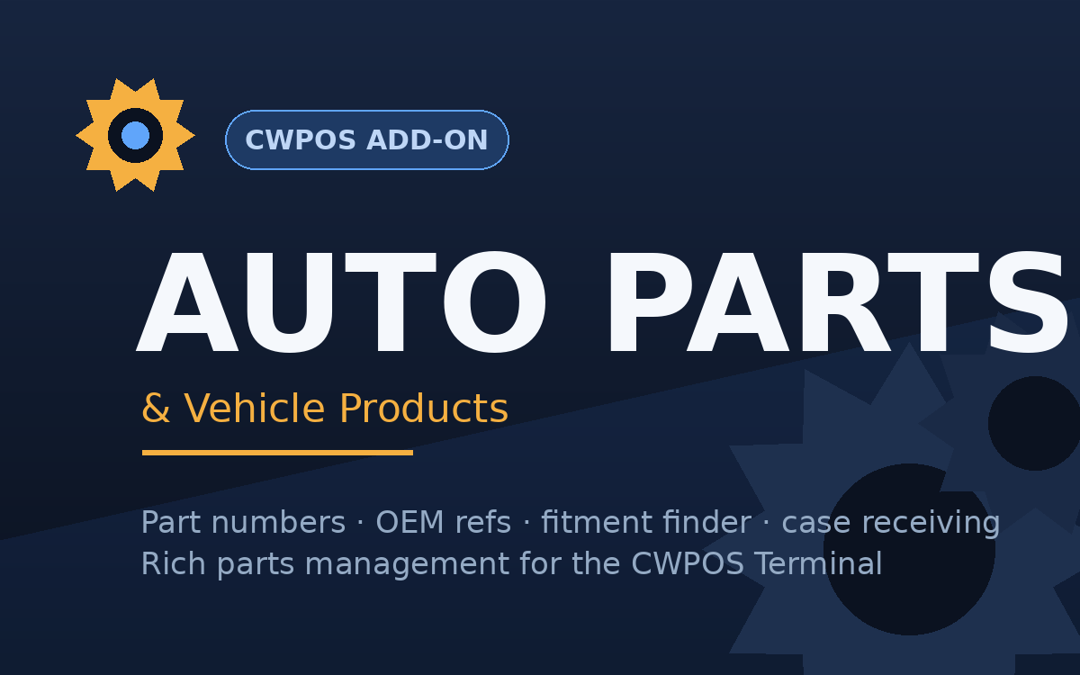 CWPOS Auto Parts — Parts & Vehicle Products